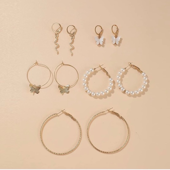 Set of 5 earrings - Picture 3 of 3